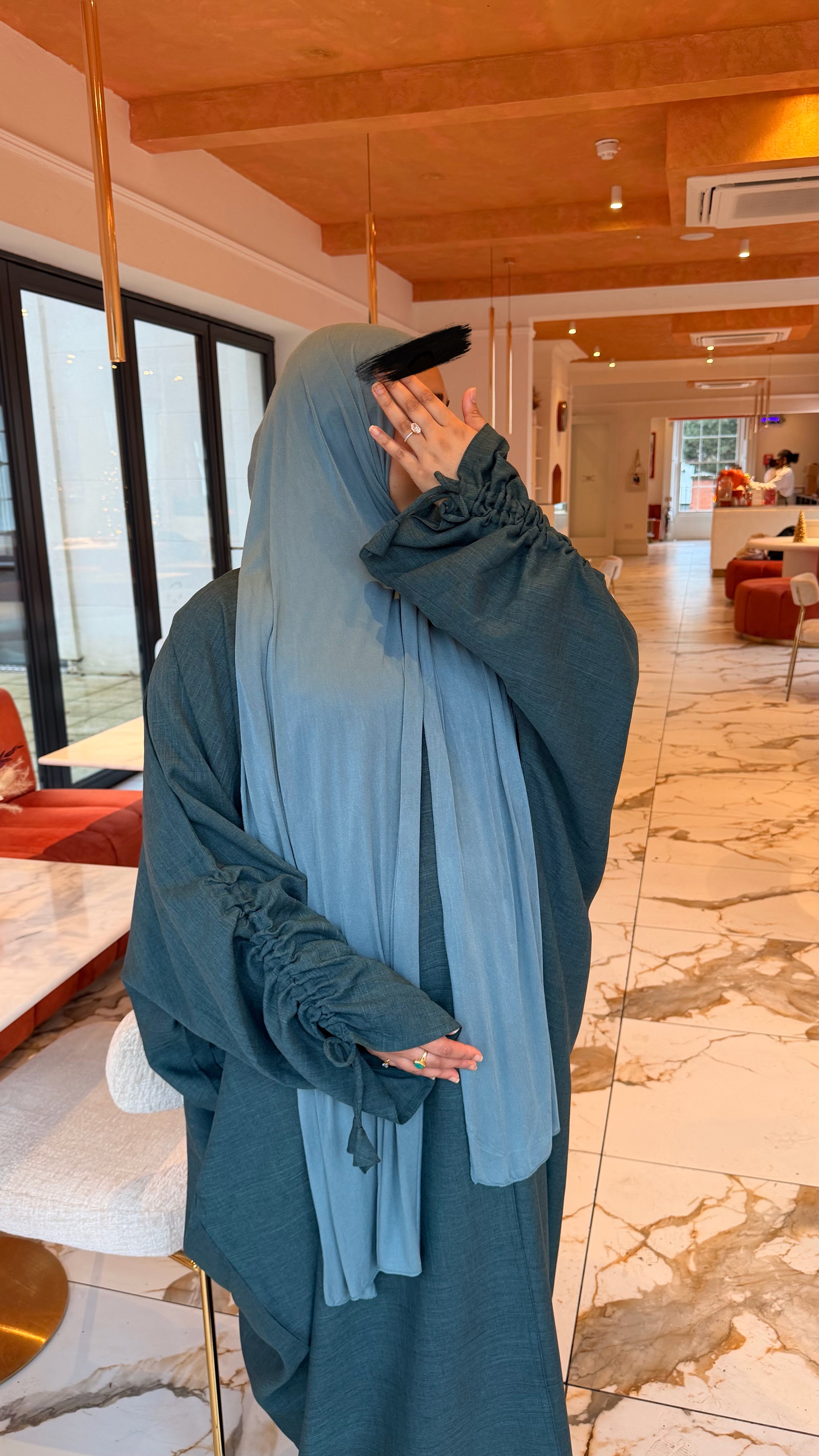 EMERALD GREEN MAYA Cloak Abaya | OPEN | Free hijab |