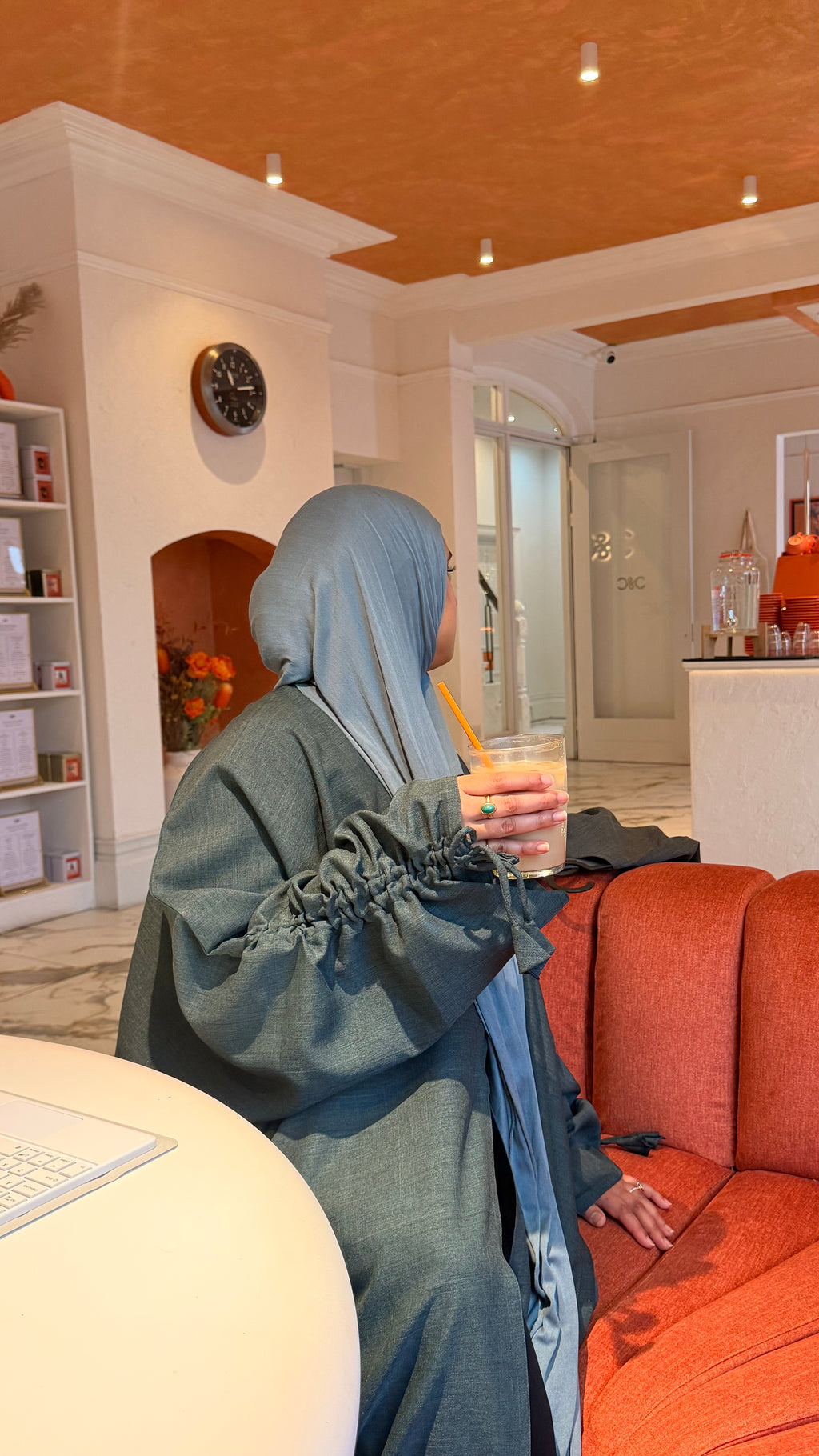 EMERALD GREEN MAYA Cloak Abaya | OPEN | Free hijab |