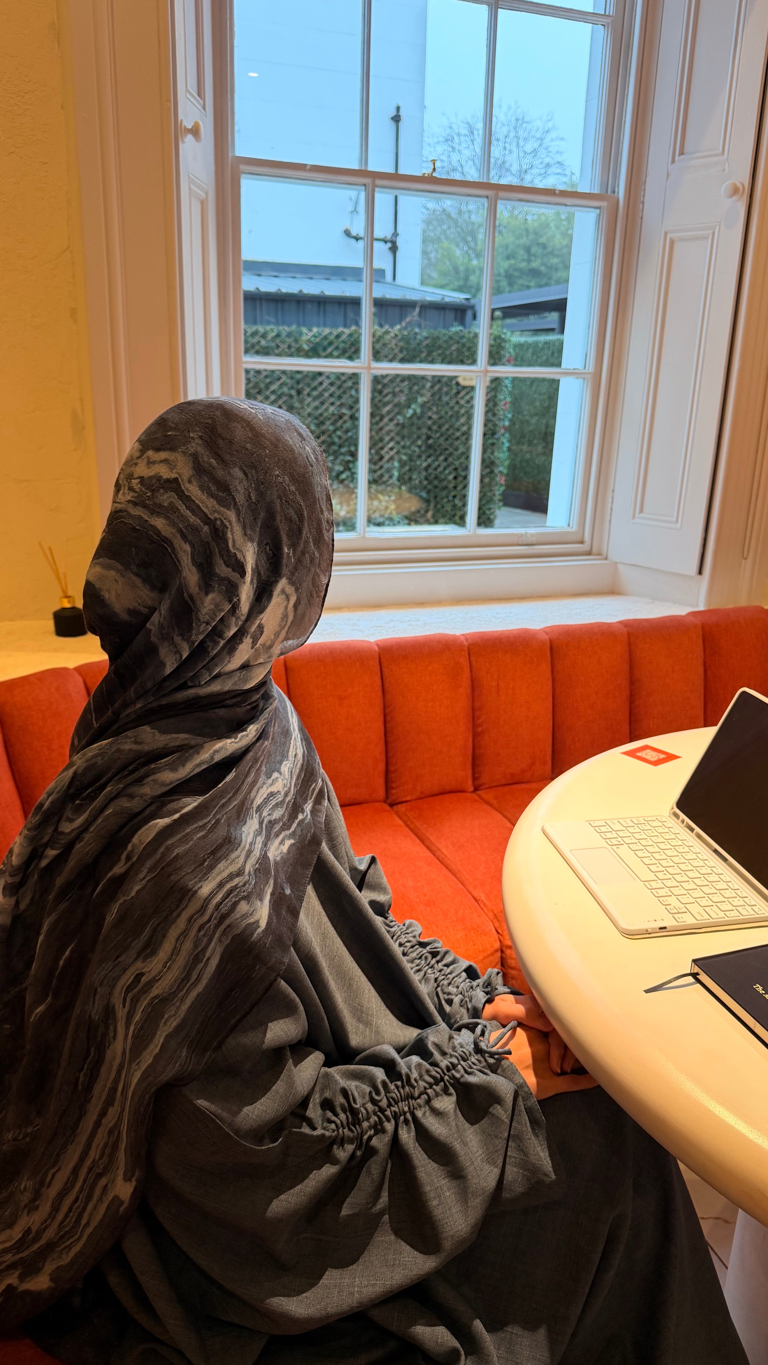 DENIM BLUE MAYA Cloak Abaya | OPEN | Free hijab and Belt |