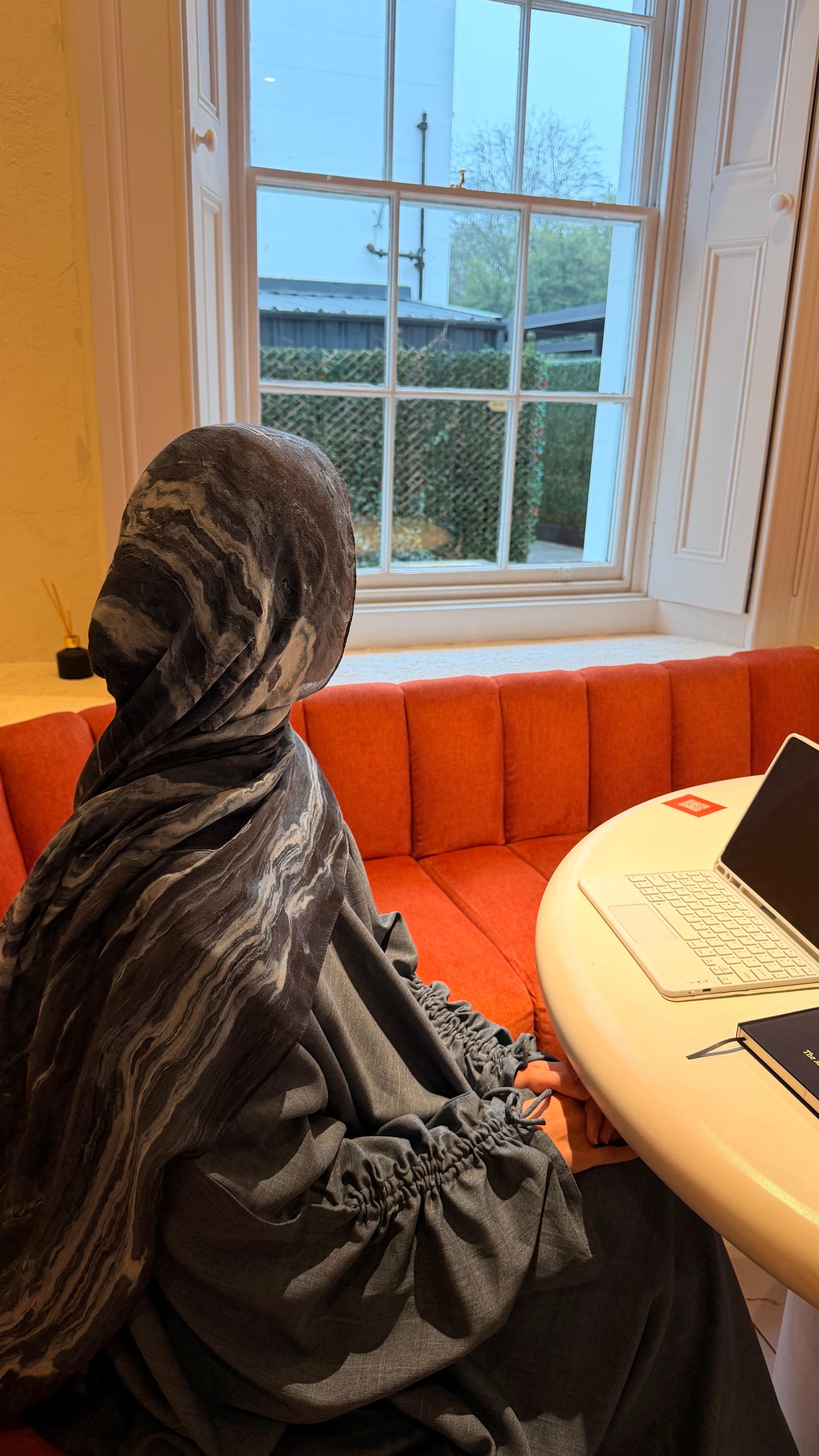 DENIM BLUE MAYA Cloak Abaya | OPEN | Free hijab and Belt |