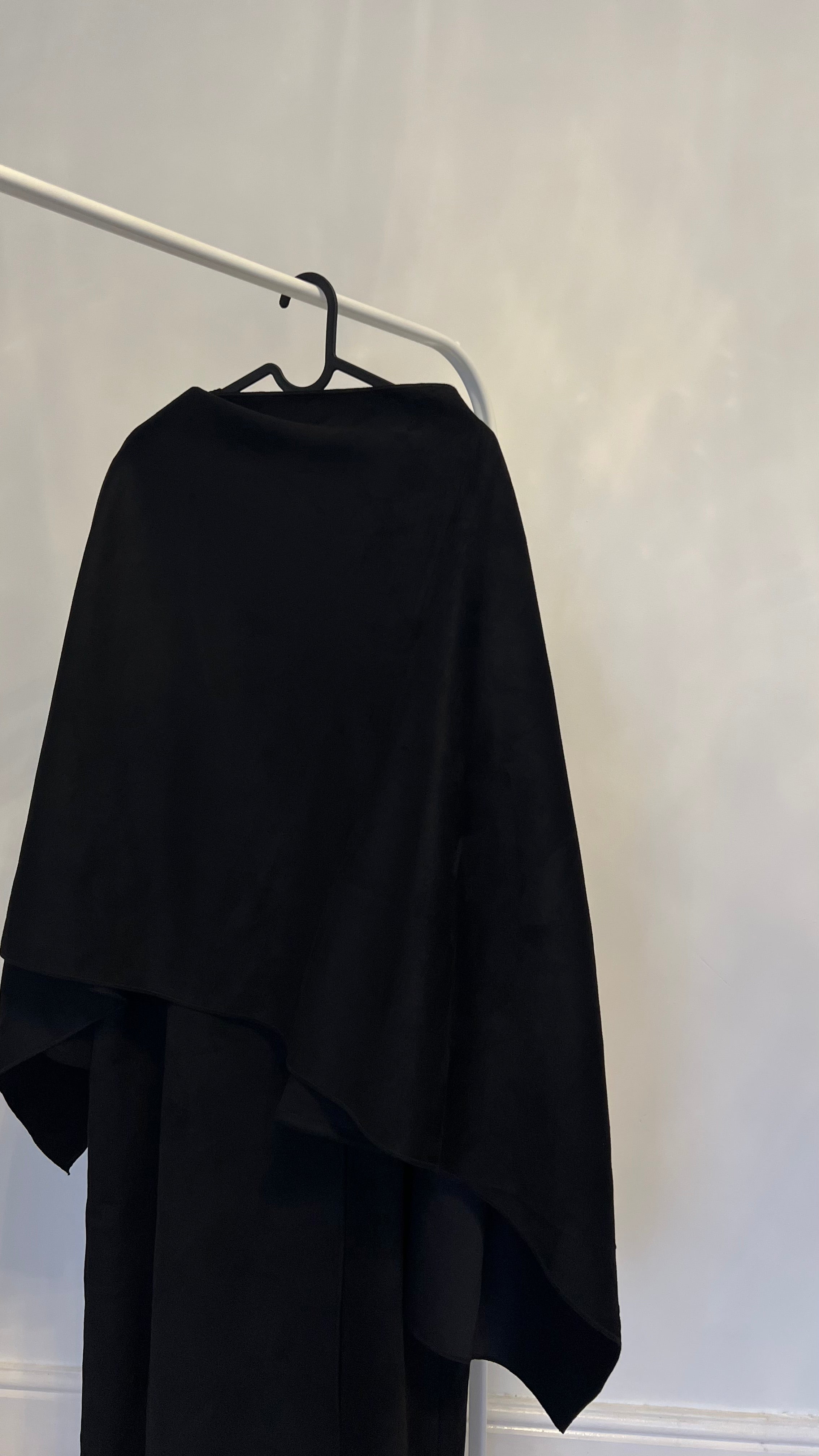 BLACK MERA CAPE COAT SET