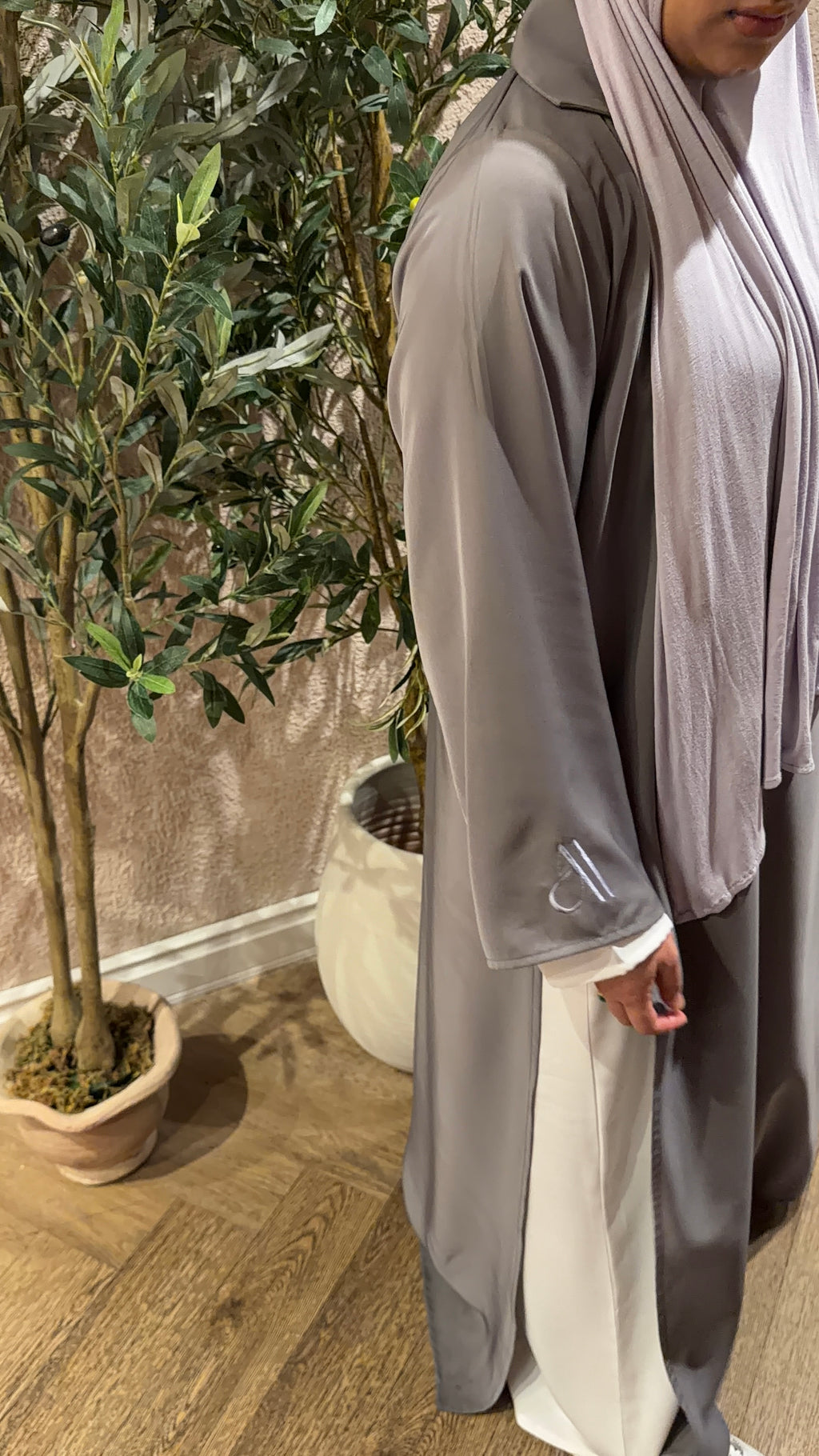 Grey NARA coord set | Ramadhan | Eid | Modest Coord set | Abaya and slip dress |