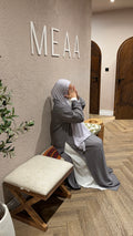 Grey NARA coord set | Ramadhan | Eid | Modest Coord set | Abaya and slip dress |