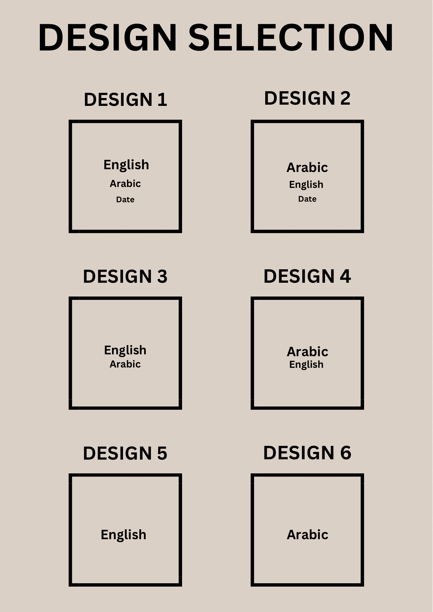 V1. Box name custom every day Arabic tote bag | Large |