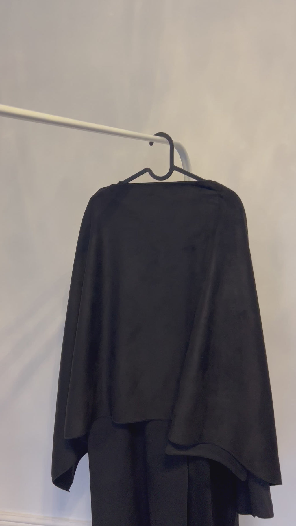 BLACK MERA CAPE COAT SET